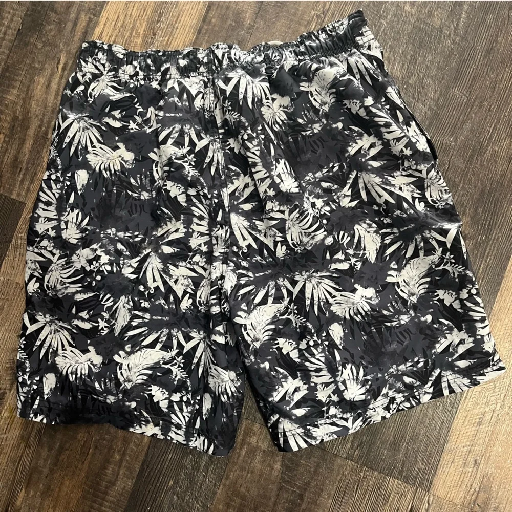 Speedo Swim Trunks Floral Print Drawstring Closure‎ XL
